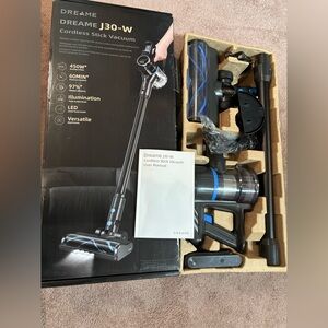 Dreame J30-W Cordless Stick Vacuum - Black with Blue Accents